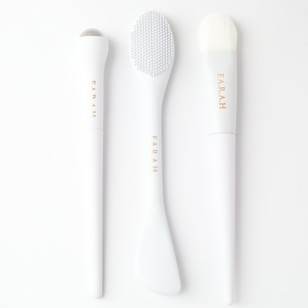 F.A.R.A.H The Skin Retreat Set Skincare Application Tools - 3 pc Set NEW SEALED